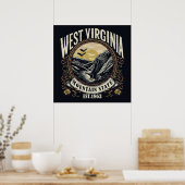 Retro West Virginia Poster (Keuken)