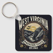 Retro West Virginia Sleutelhanger (Voorkant)
