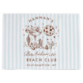 Retro Western Blauw Bachelorette Groot Cadeauzakje (Voorkant)