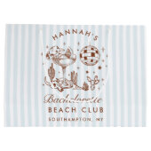 Retro Western  Blauw Bachelorette Groot Cadeauzakje (Achterkant)