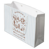 Retro Western  Blauw Bachelorette Groot Cadeauzakje (Achterkant Gekanteld)