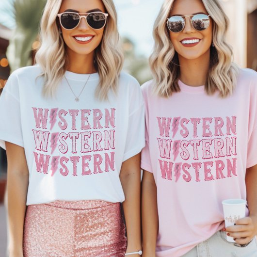 Retro Western Cowgirl Bachelorette Bruidsfeest T-shirt