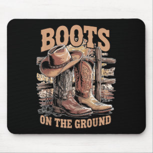Retro Western Cowgirl Cowboy Pet laarzen op Da Gro Muismat