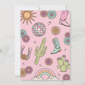 Retro Western Girl First Rodeo Birthday Kaart (Achterkant)