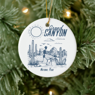Retro Western Grand Canyon National Park Vallei  Keramisch Ornament