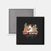 Retro Western Halloween Schattige Ghost Fun Boot S Magneet (Voorkant / Achterkant)