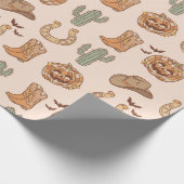 Retro Western Halloween Trendy Boho Cadeaupapier (Hoek)