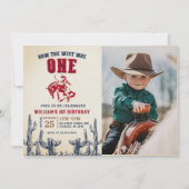 Retro Western hoe het westen was 1e verjaardag fot Kaart (Voorkant)