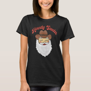 Retro Western Kerstkerstfeest H T-shirt