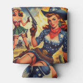 Retro Western Land Meisjes Blikjeskoeler (Achterkant)