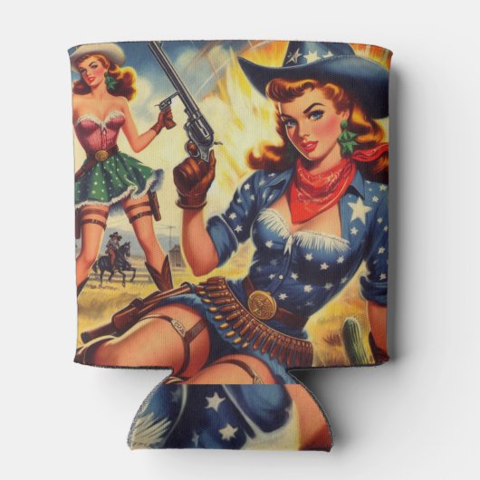 Retro Western Land Meisjes Blikjeskoeler (Achterkant)