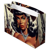 Retro Western meisje Groot Cadeauzakje (Achterkant Gekanteld)
