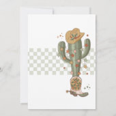 Retro Western Meisje Kerstmis Verjaardagsfeestje Kaart (Achterkant)