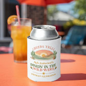 Retro Western Pickleball Dink en Drink Blikjeskoeler