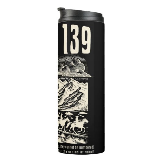 Retro Western Psalm 139 Graphic Thermosbeker (Geroteerd rechts)