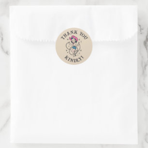 Retro Westerne 50e Rodeo Verjaardag Dank u Ronde Sticker