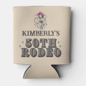 Retro Westerne 50ste Rodeo Verjaardag Blikjeskoeler (Voorkant)