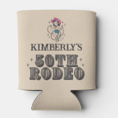 Retro Westerne 50ste Rodeo Verjaardag Blikjeskoeler (Achterkant)