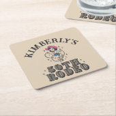 Retro Westerne 50ste Rodeo Verjaardag Kartonnen Onderzetters (Schuin)