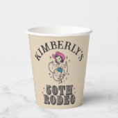 Retro Westerne 50ste Rodeo Verjaardag Papieren Bekers (Achterkant)