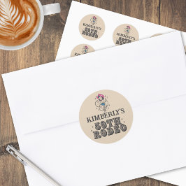Retro Westerne 50ste Rodeo Verjaardag Ronde Sticker
