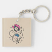 Retro Westerne 50ste Rodeo Verjaardag Sleutelhanger (Achterkant)