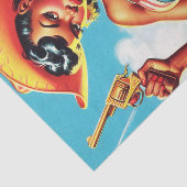 Retro Westerne Cowgirl Pin-up Tissuepapier (Detail)