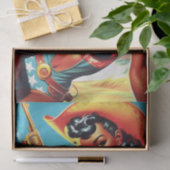 Retro Westerne Cowgirl Pin-up Tissuepapier (Geschenk)