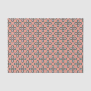 Retro Westerne geometrische perzik blauw weefsel p Tissuepapier
