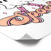 Retro Westerne Halloween Cute Ghost Funny Boot Sco Poster (Hoek)