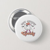 Retro Westerne Halloween Cute Ghost Funny Boot Sco Ronde Button 5,7 Cm (Voorkant /achterkant)