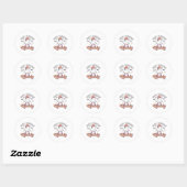 Retro Westerne Halloween Cute Ghost Funny Boot Sco Ronde Sticker (Vel)