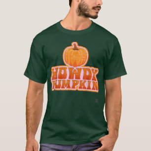 Retro Westerne Herfst herfst Howdy Pumpkin Hallowe T-shirt