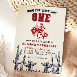 Retro Westerne hoe het Westen één 1e verjaardag wa Kaart