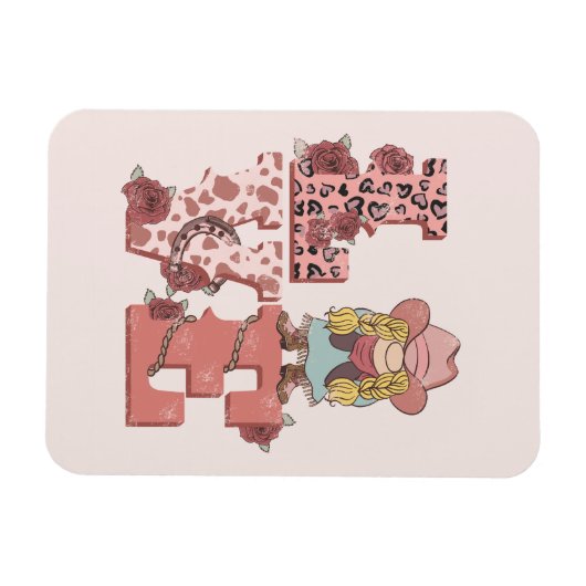 Retro Westerne Love Magneet (Horizontaal)