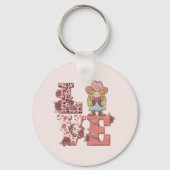 Retro Westerne Love Sleutelhanger (Achterkant)