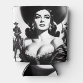Retro Westerne Pin-up Blikjeskoeler (Voorkant)