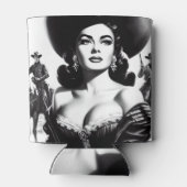 Retro Westerne Pin-up Blikjeskoeler (Achterkant)