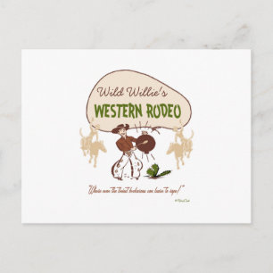 Retro 'Westerne Rodeo Briefkaart
