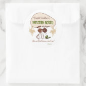 Retro 'Westerne Rodeo' Ronde Sticker (Tas)