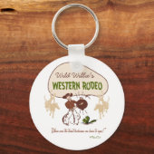 Retro 'Westerne Rodeo' Sleutelhanger (Voorkant)