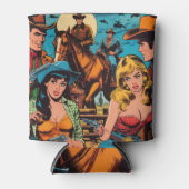 Retro Westerne striptekeningen Blikjeskoeler (Voorkant)