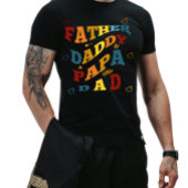 Retro Westerne vader, papa, papa, papa T-shirt