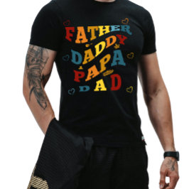 Retro Westerne vader, papa, papa, papa T-shirt