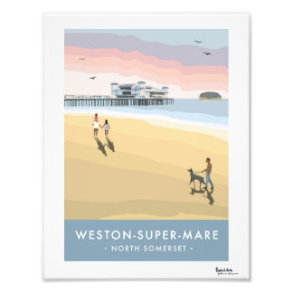 Retro Weston-super-Mare Poster