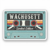 Retro Whachusett Mountain Ski Sticker (Voorkant)