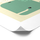 Retro Whale Poster Print (Hoek)