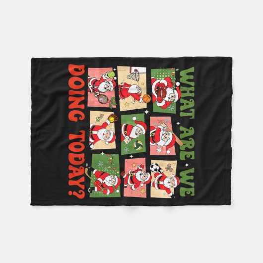 Retro What Are We Doing Today Santa Pe Teacher Tea Fleece Deken (Voorkant (Horizontaal))