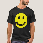 Retro Whatever Happy Smiling Face Peace  Hippie Gi T-shirt (Voorkant)