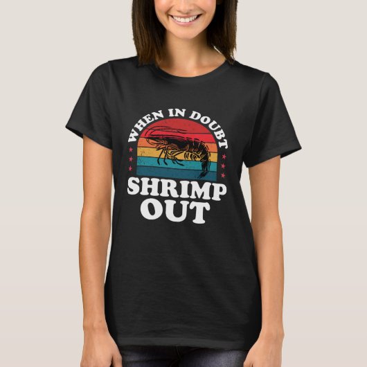 Retro When In Doubt Shrimp Out BJJ Brazilian Jiu J T-shirt (Voorkant)